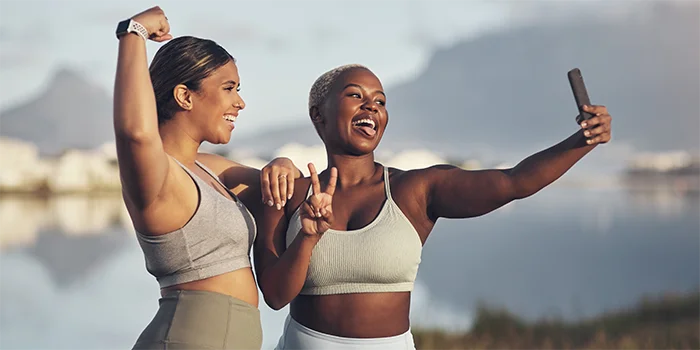 2 Women on Weight Loss Medications Taking A Selfie