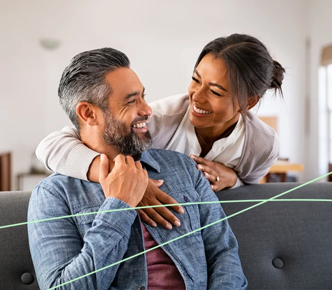 Couple With Vitality Hugging NAD Shots