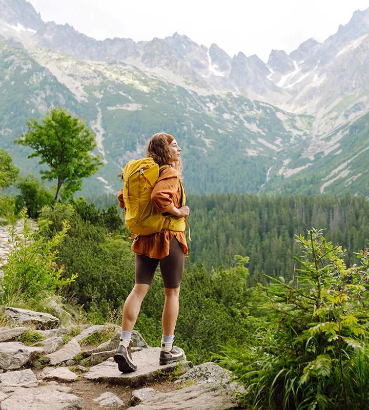 Woman Hiking After NAD Injection
